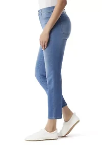 Petite 5 Pocket Knit Ankle Denim Jeans