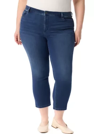 Plus Ankle Straight Knit Jeans