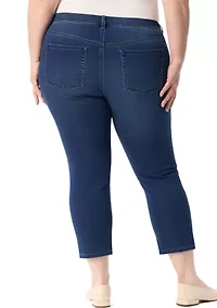 Plus Ankle Straight Knit Jeans