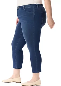 Plus Ankle Straight Knit Jeans