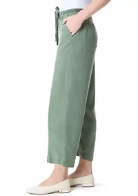 Petite Soft Fluid Straight Trousers