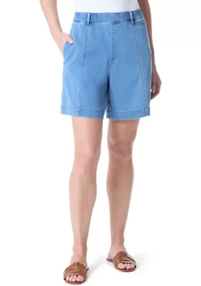 Petite Knit Denim Shorts