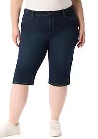Plus Amanda Skimmer Denim Shorts