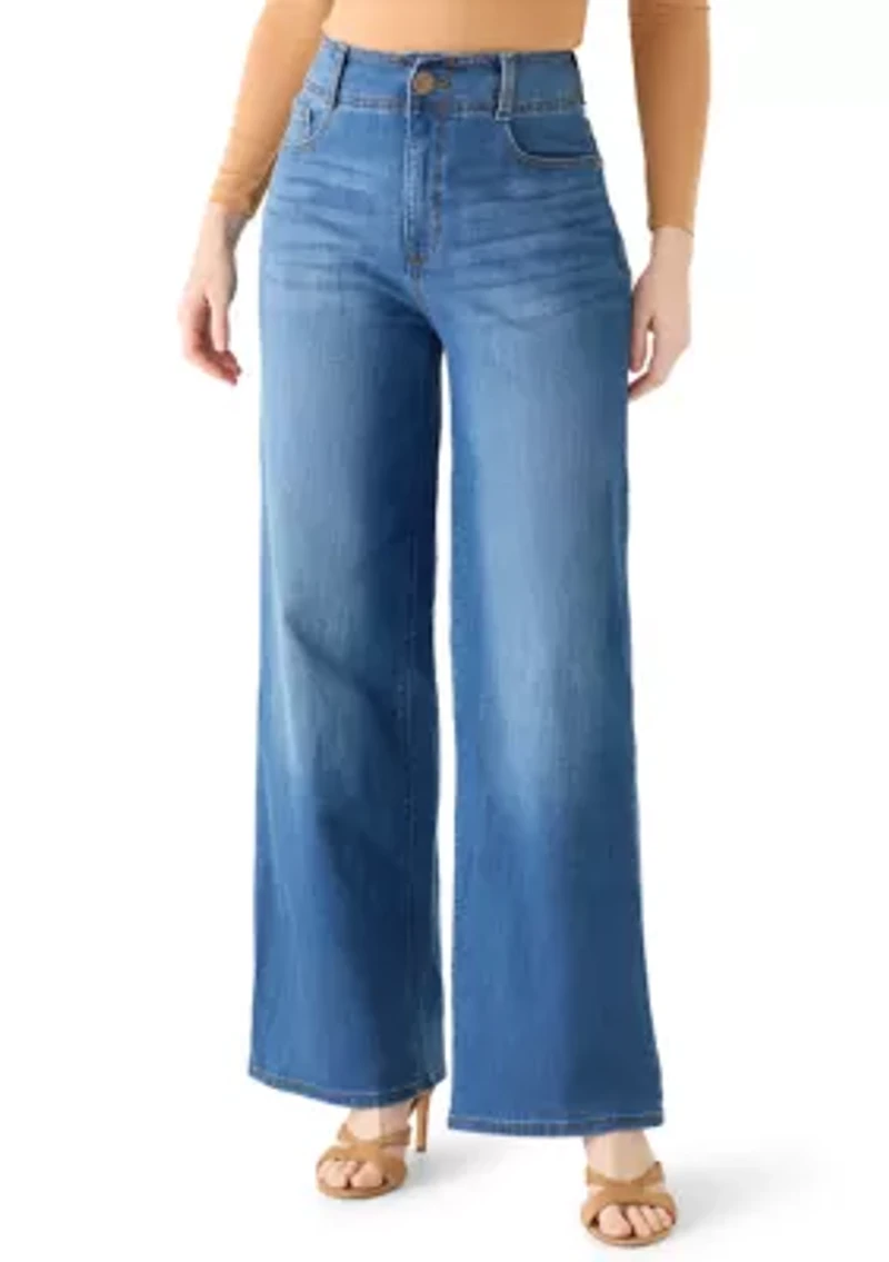 Women's Tummy Sculpt Wide Leg Jeans