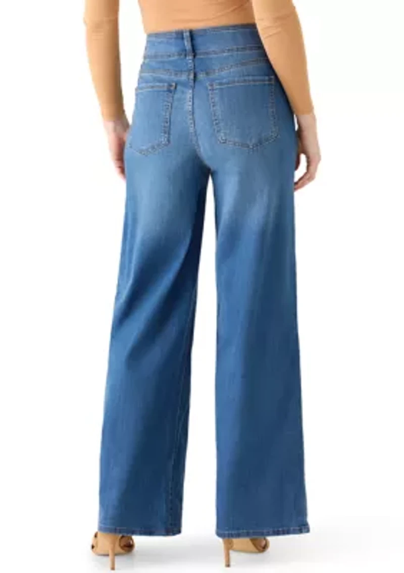 Women's Tummy Sculpt Wide Leg Jeans