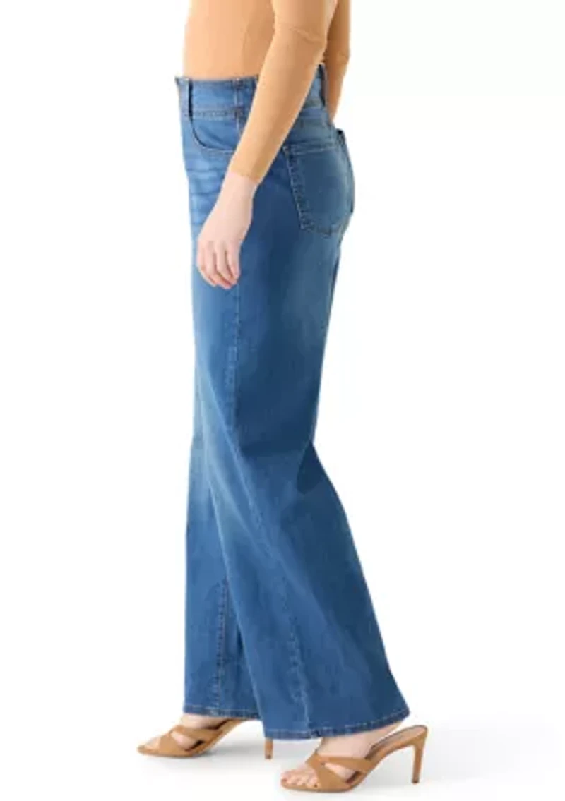 Women's Tummy Sculpt Wide Leg Jeans
