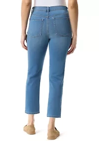Women's Cali 5 Pocket Straight Ankle Knit Jeans