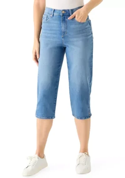 Women's Amanda Capri Jeans with Hem Slit