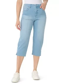 Women's Amanda Capri Jeans with Hem Slit