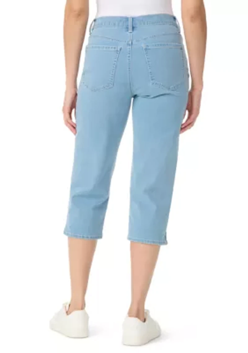 Women's Amanda Capri Jeans with Hem Slit