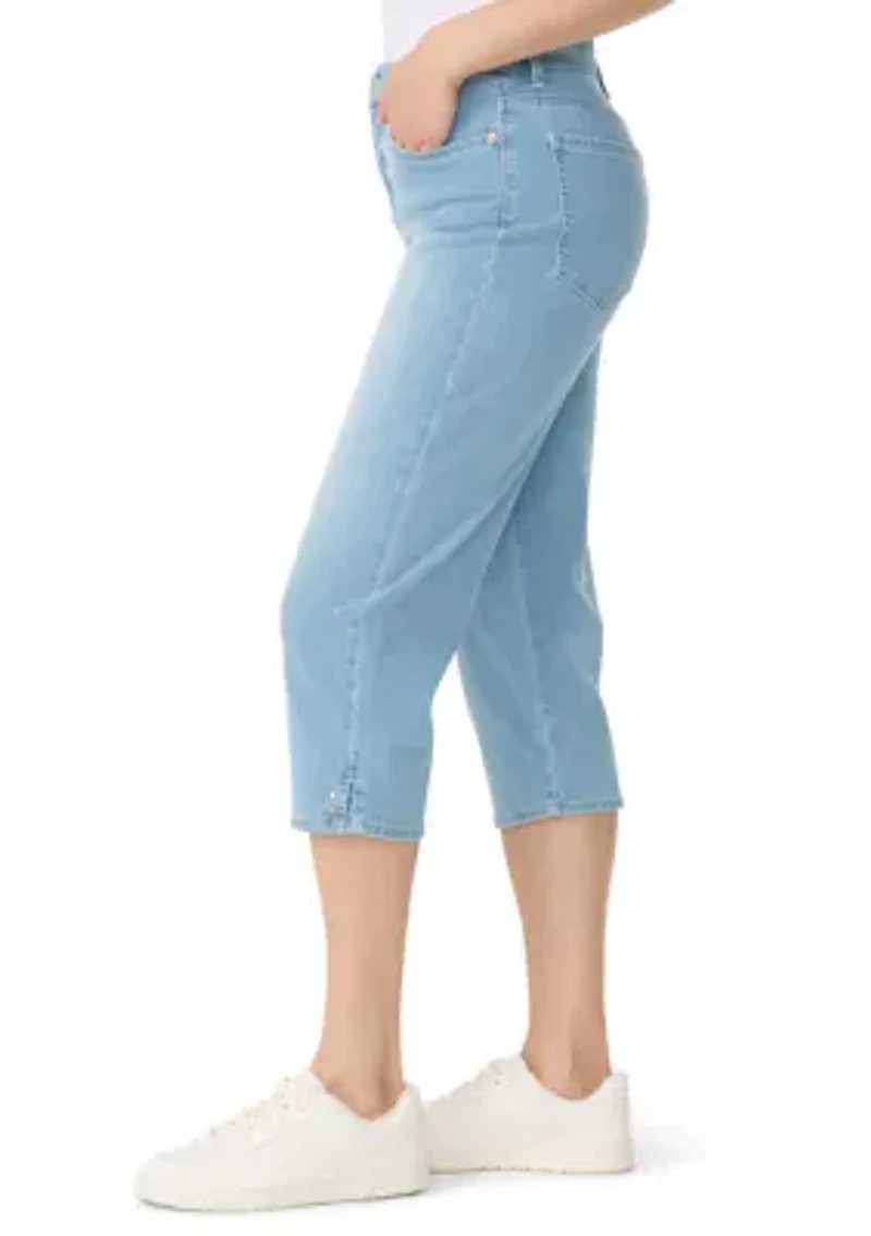 Women's Amanda Capri Jeans with Hem Slit
