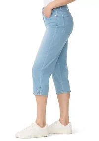 Women's Amanda Capri Jeans with Hem Slit