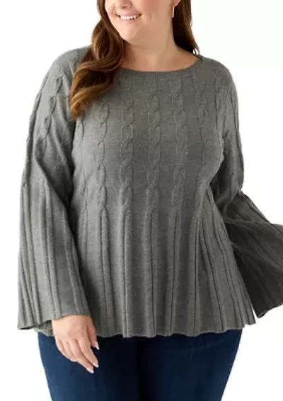 Plus Maren Release Cable Sweater