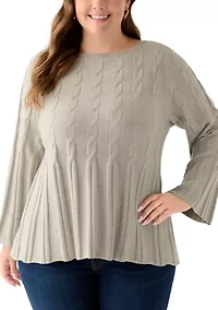 Plus Maren Release Cable Sweater