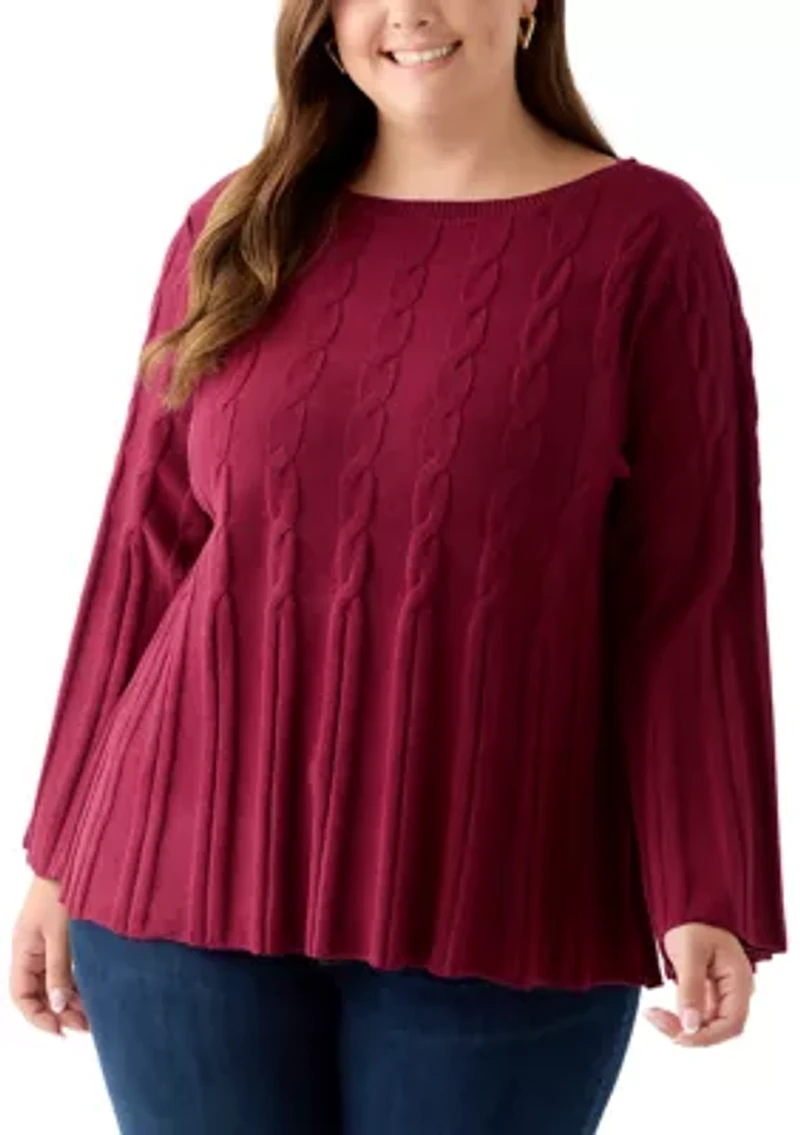 Plus Maren Release Cable Sweater