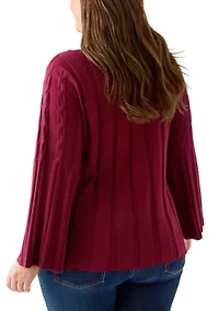 Plus Maren Release Cable Sweater
