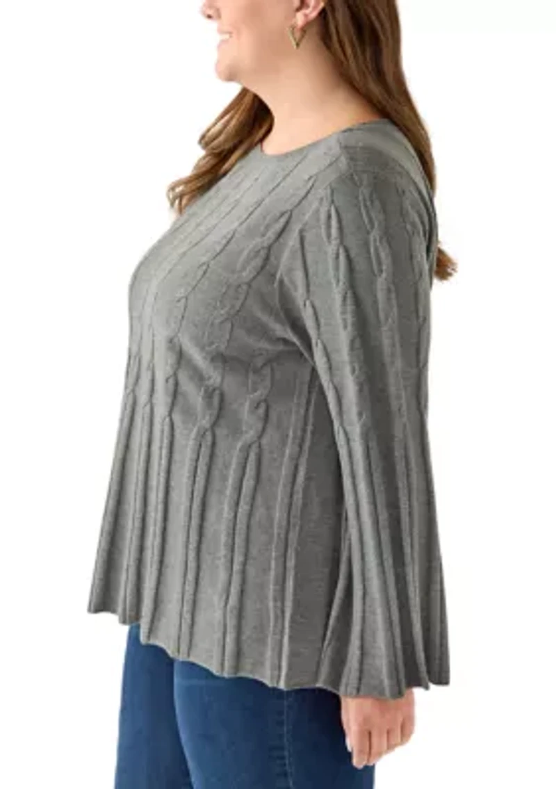 Plus Maren Release Cable Sweater