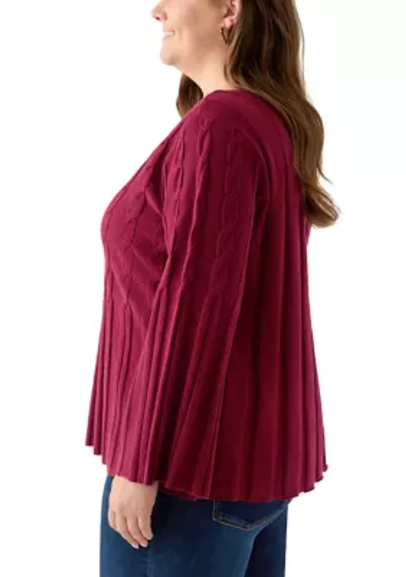 Plus Maren Release Cable Sweater