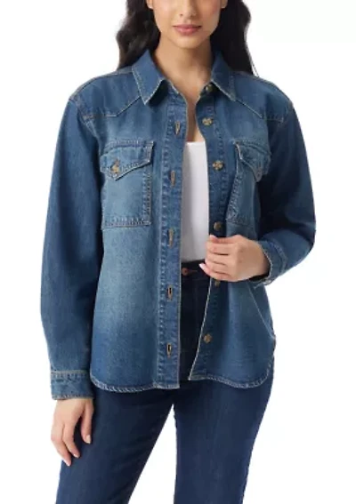 Petite Denim Shacket