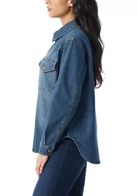 Petite Denim Shacket
