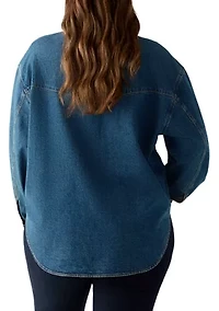 Plus Denim Shacket