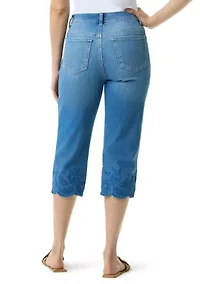 Women's Amanda Capri Pants with Embroidery