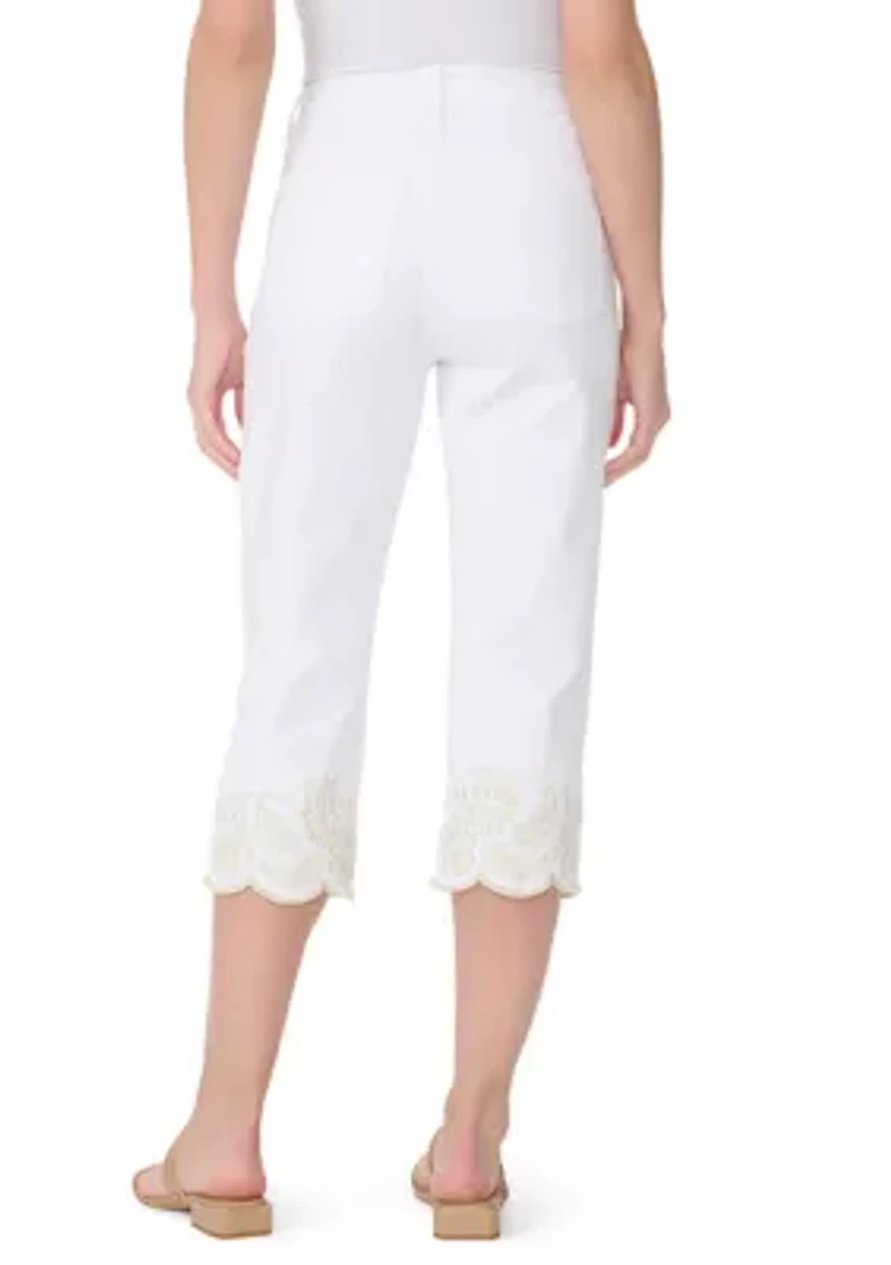 Women's Amanda Embroidered Capri Pants