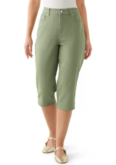 Petite Amanda Capri Pants with Slit