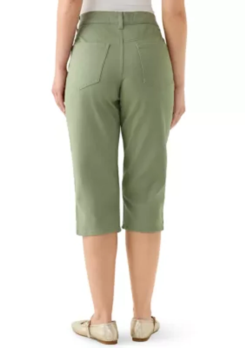 Petite Amanda Capri Pants with Slit