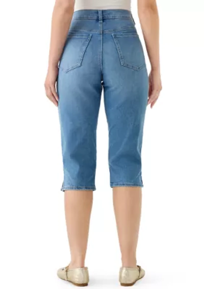 Petite Amanda Capri Pants with Slits