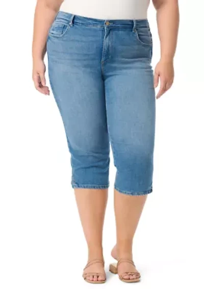 Plus Amanda Denim Capri Pants