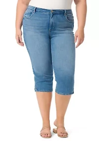 Plus Amanda Denim Capri Pants