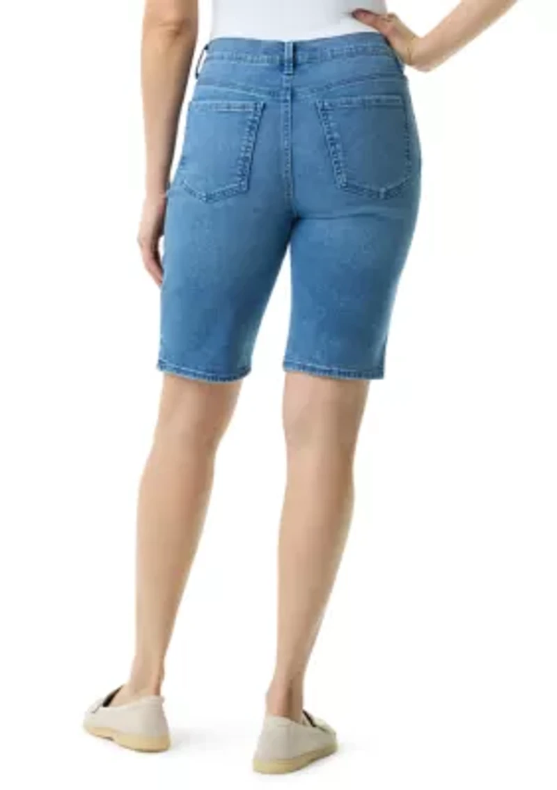 Petite Amanda Bermuda Shorts with Side Slit