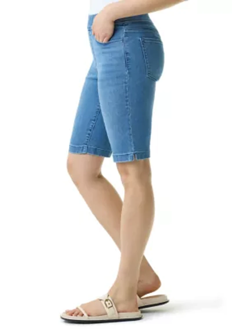 Petite Amanda Bermuda Shorts with Side Slit