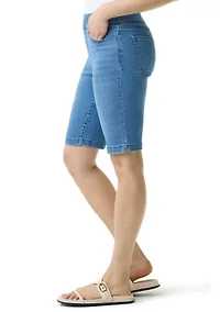 Petite Amanda Bermuda Shorts with Side Slit
