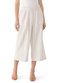 Women's Rainy Cropped Linen Pants