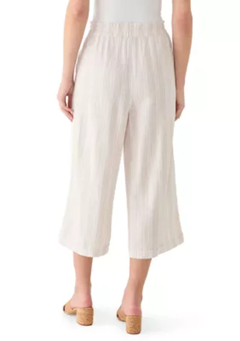 Women's Rainy Cropped Linen Pants