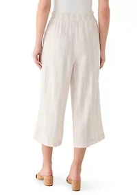 Women's Rainy Cropped Linen Pants