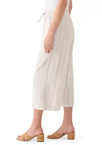 Women's Rainy Cropped Linen Pants
