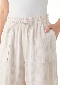 Women's Rainy Cropped Linen Pants