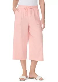 Women's Rainy Cropped Linen Pants