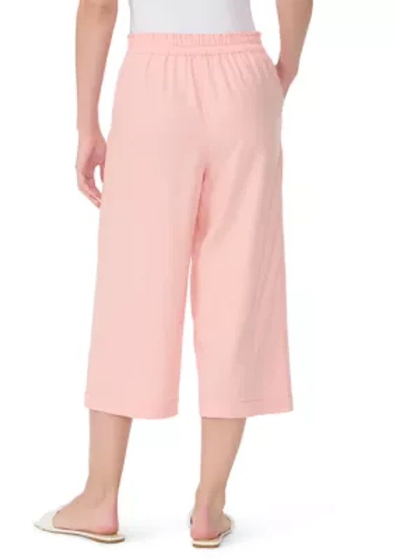 Women's Rainy Cropped Linen Pants