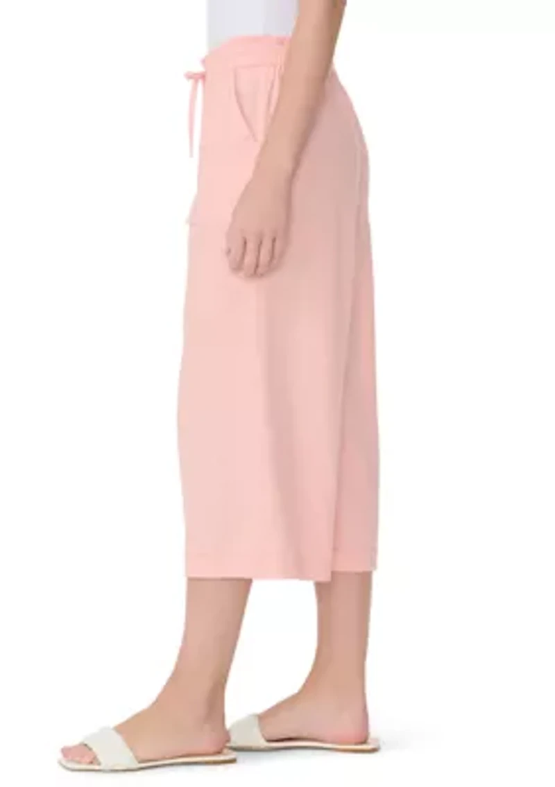 Women's Rainy Cropped Linen Pants