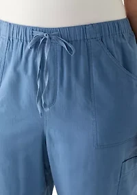 Plus Dobby Skimmer Cropped Pants