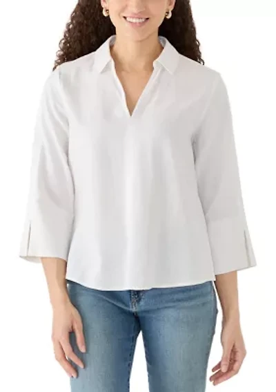 Petite Fallon Linen Top