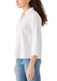 Petite Fallon Linen Top