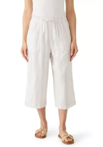Petite Cropped Linen Pants