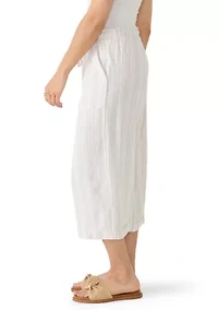 Petite Cropped Linen Pants