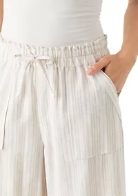 Petite Cropped Linen Pants