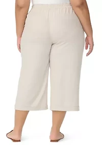 Plus Rainey Linen Capri Pants